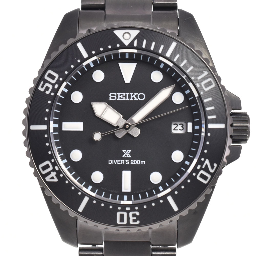 セイコー SEIKO SBDJ065/V157-00A0 プロスペックス ダイバースキューバ デイト ソーラー メンズ 美品 箱・保証書付き 腕時計 G#147584
