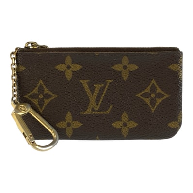 LOUIS VUITTON ルイヴィトン モノグラム ポシェット クレ ブラウン ゴールド金具 PVC キーケース コインケース 1-0294328 【中古】