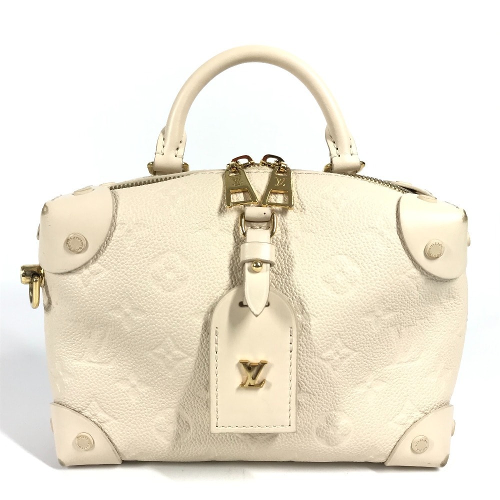 ルイヴィトン LOUIS VUITTON プティットマル スープル M45394 モノグラムアンプラント カバン ボックスバッグ ハンドバッグ モノグラムアンプラントレザー クレーム ホワイト