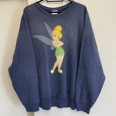 SAINT Mxxxxxx x Disney DSN Crew Neck Sweat Tinker Bell "Navy"