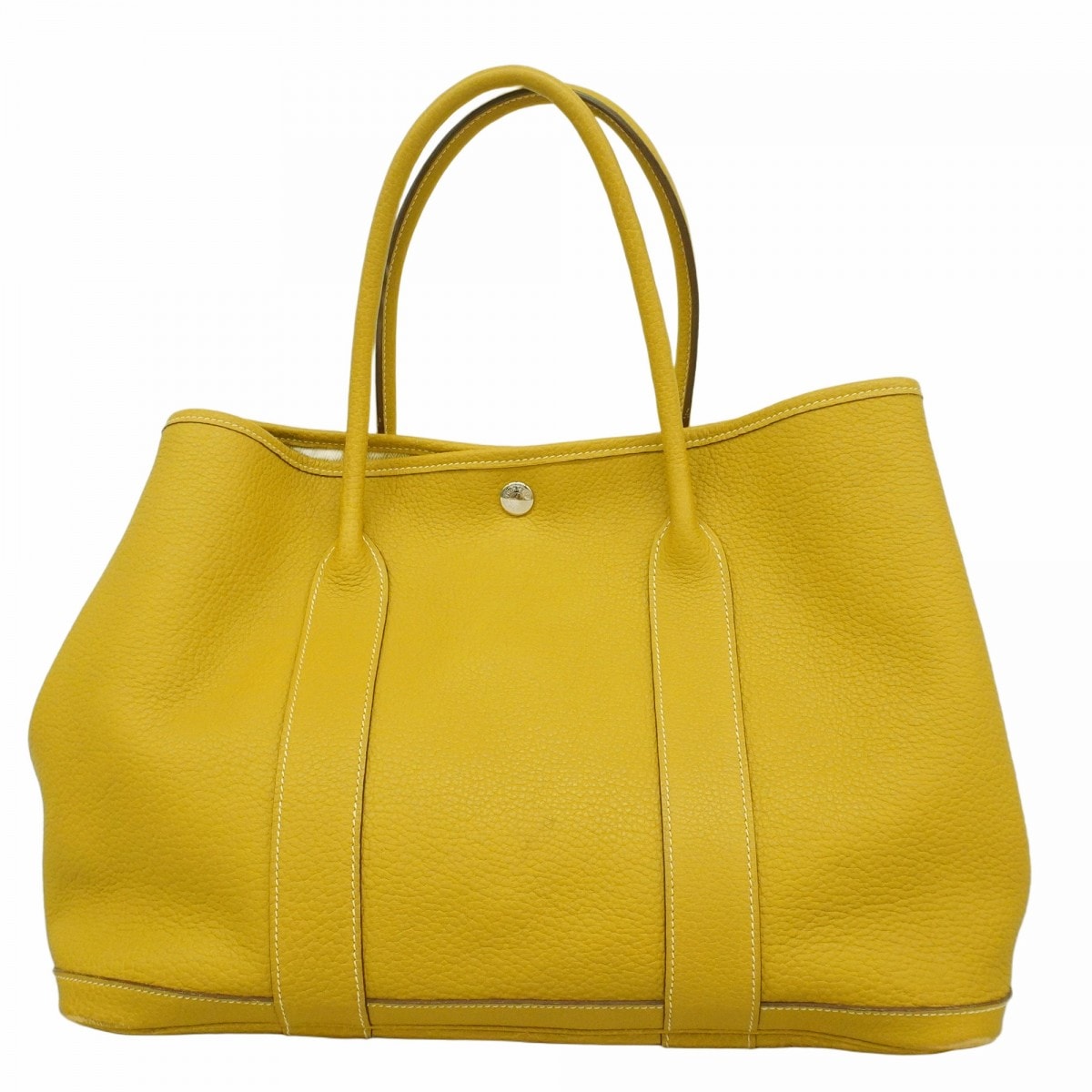 【6de5537】エルメス トートバッグ ガーデンパーティPM ネゴンダ カルダモン シルバー金具 □K刻印【中古】レディース