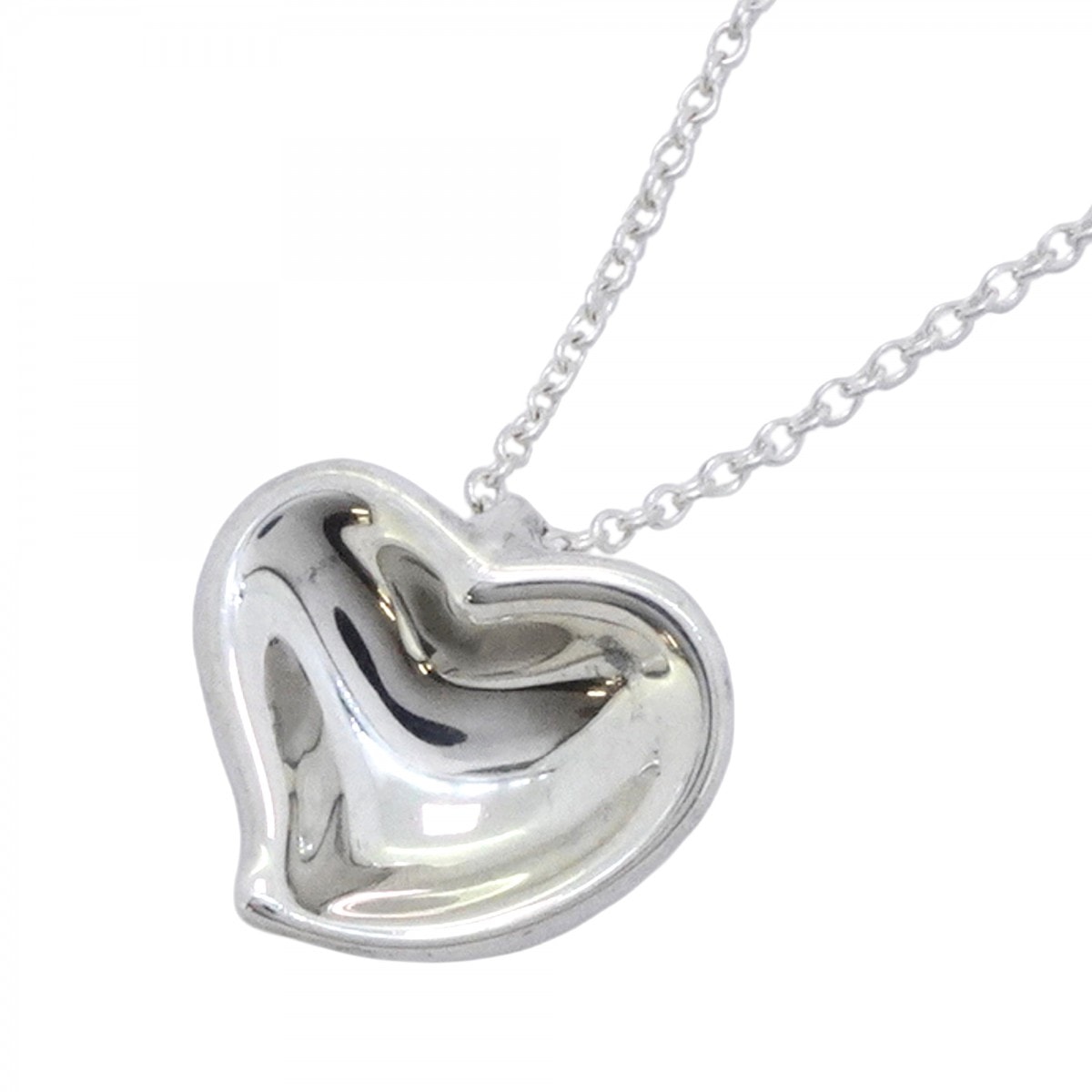 【6jcb0843】ティファニー ネックレス フルハート シルバー925【中古】レディース