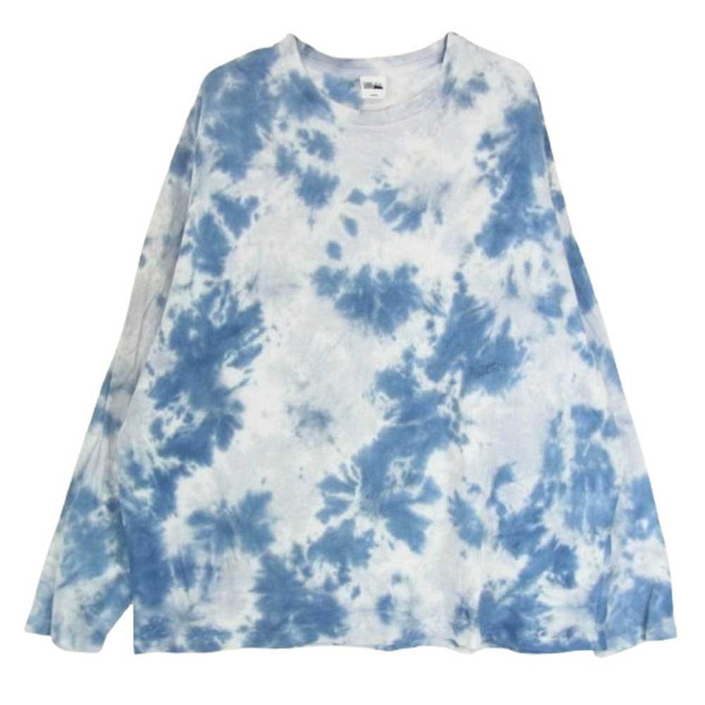 FIRST DOWN ファーストダウン カットソー タイダイ ロングスリーブ Tシャツ 長袖 ブルー系 L【中古】