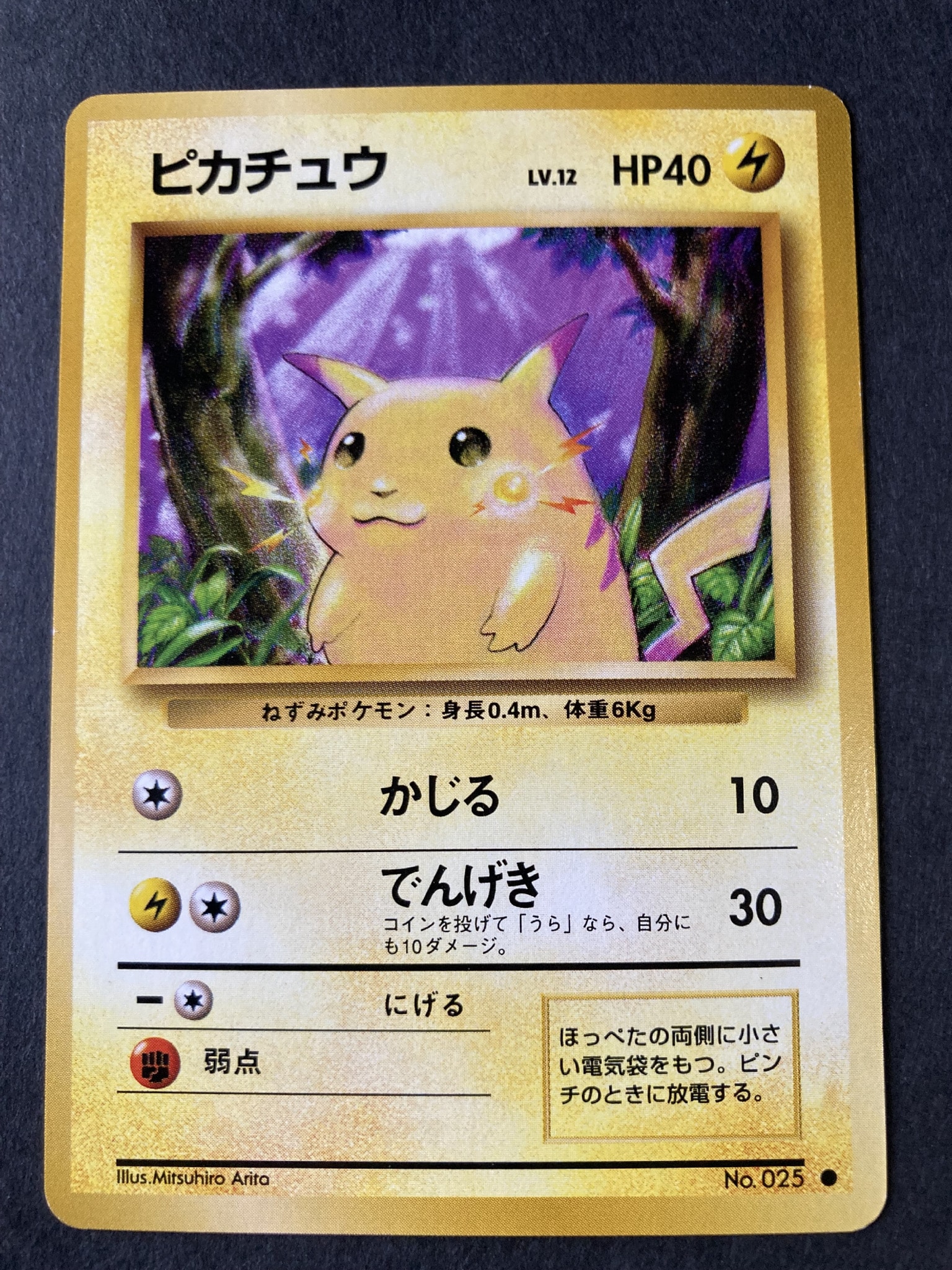 ピカチュウ ● : 旧裏 [PMCG1-2](拡張パック「ポケットモンスター カードゲーム」再販)