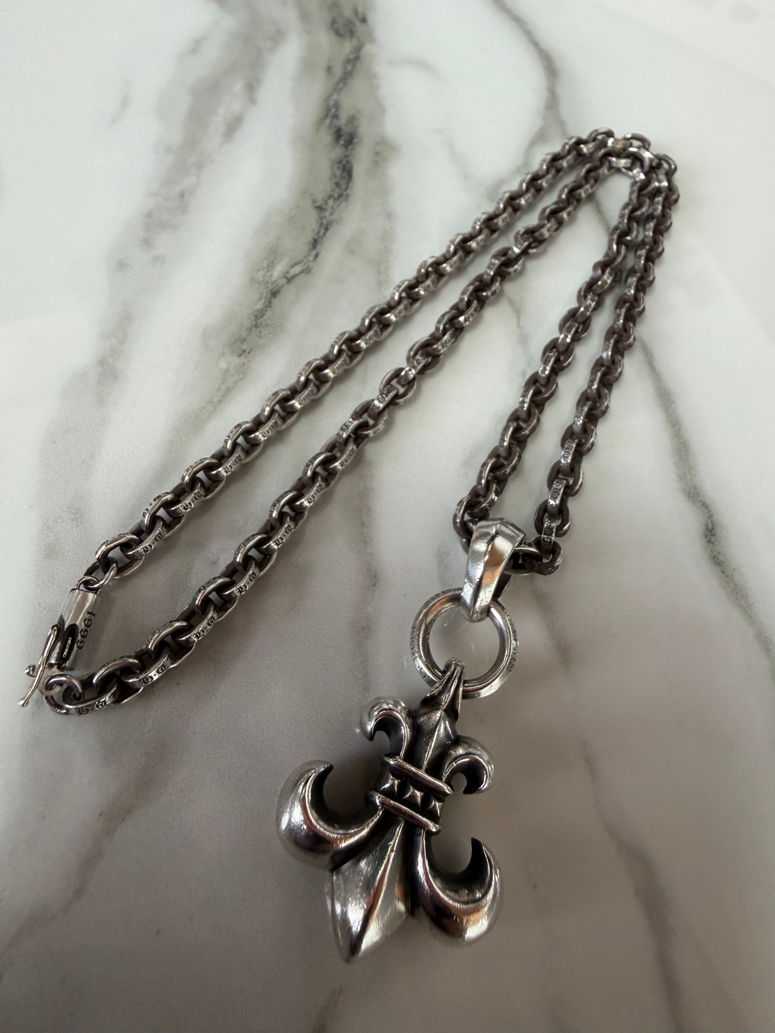 Chrome Hearts Paper Chain Necklace "Silver"