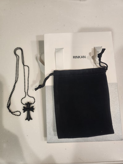Chrome Hearts Rubber Small CH Cross Silicon Necklace "Black"