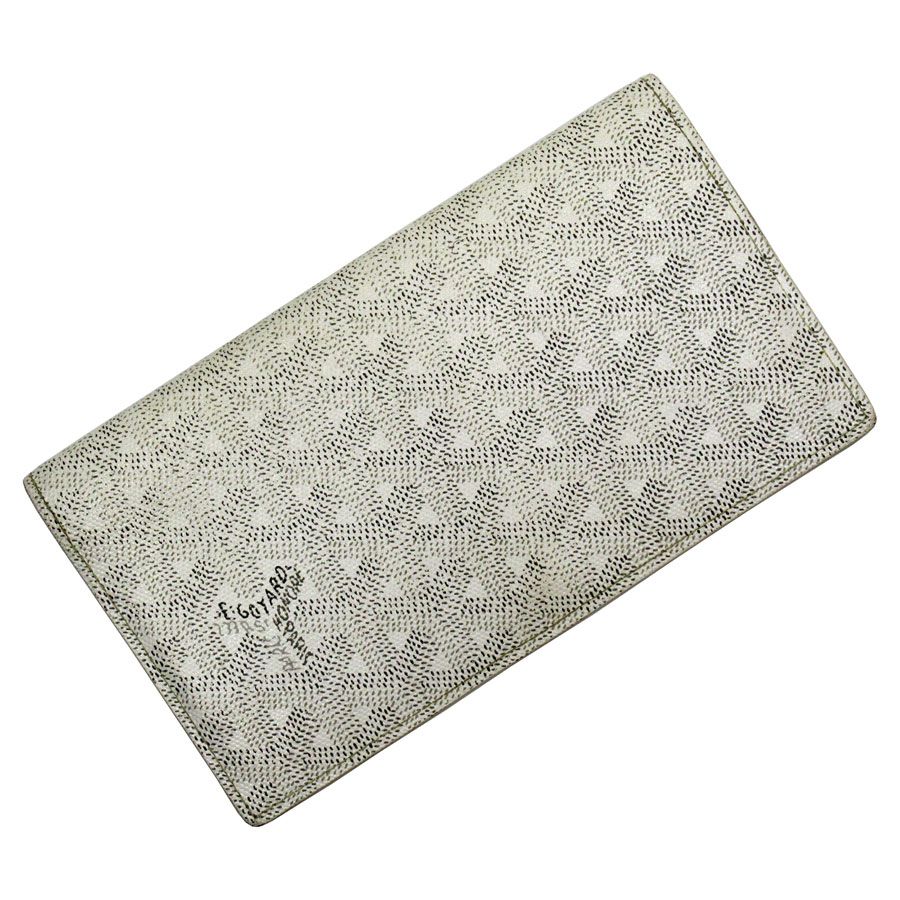 ゴヤール GOYARD 二つ折り長財布 レザー ホワイト系 ユニセックス【中古】 t19234a
