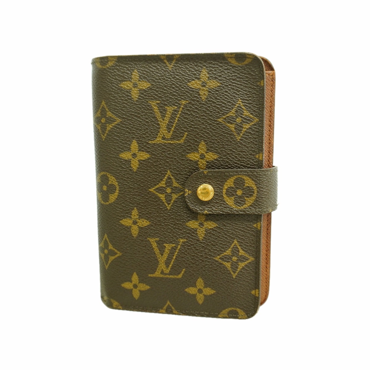 【6hf6462】ルイヴィトン 財布 モノグラム ポルトパピエジップ M61207 ブラウン【中古】レディース