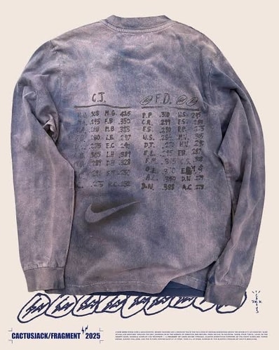 Travis Scott Cactus Jack x Fragment x Nike Houston To Ise Mie Longsleeve "Black"