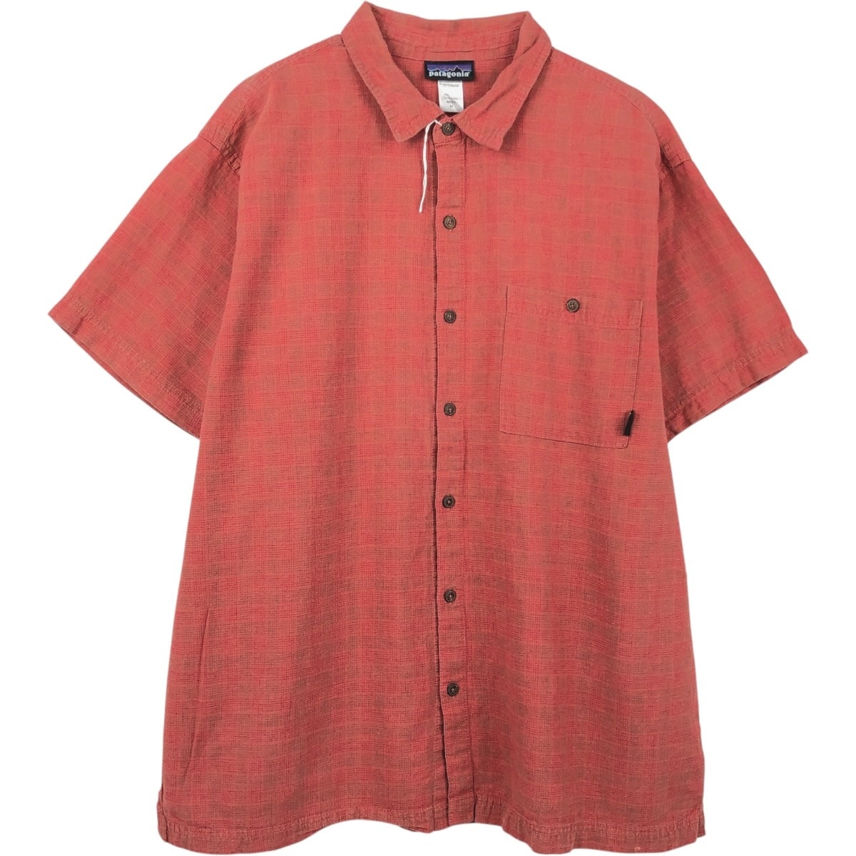 古着 パタゴニア Patagonia 53136S9 チェック柄 半袖 コットン×ヘンプシャツ ボックスシャツ メンズXL相当/eaa659111