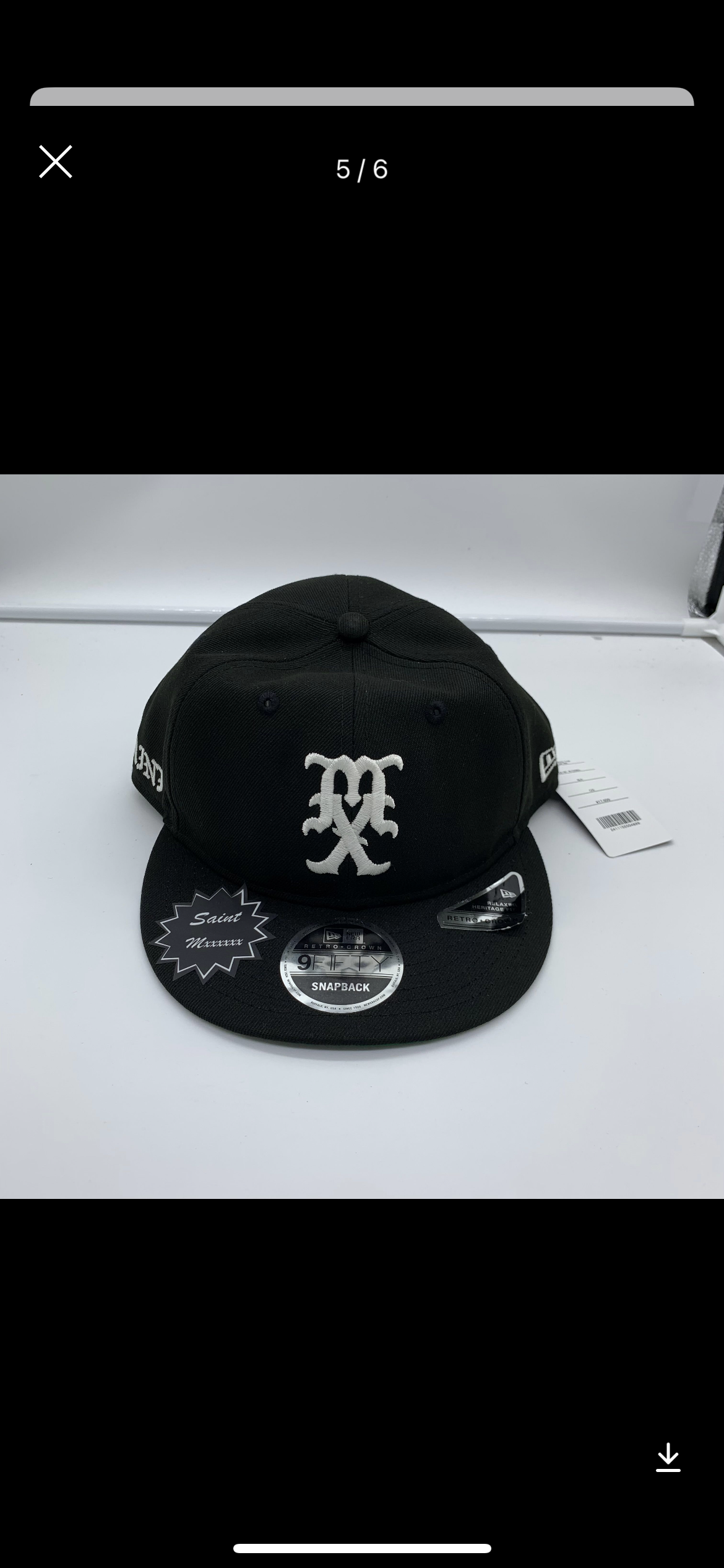 NEW ERA x SAINT Mxxxxxx Retro Crown 9Fifty "Black"