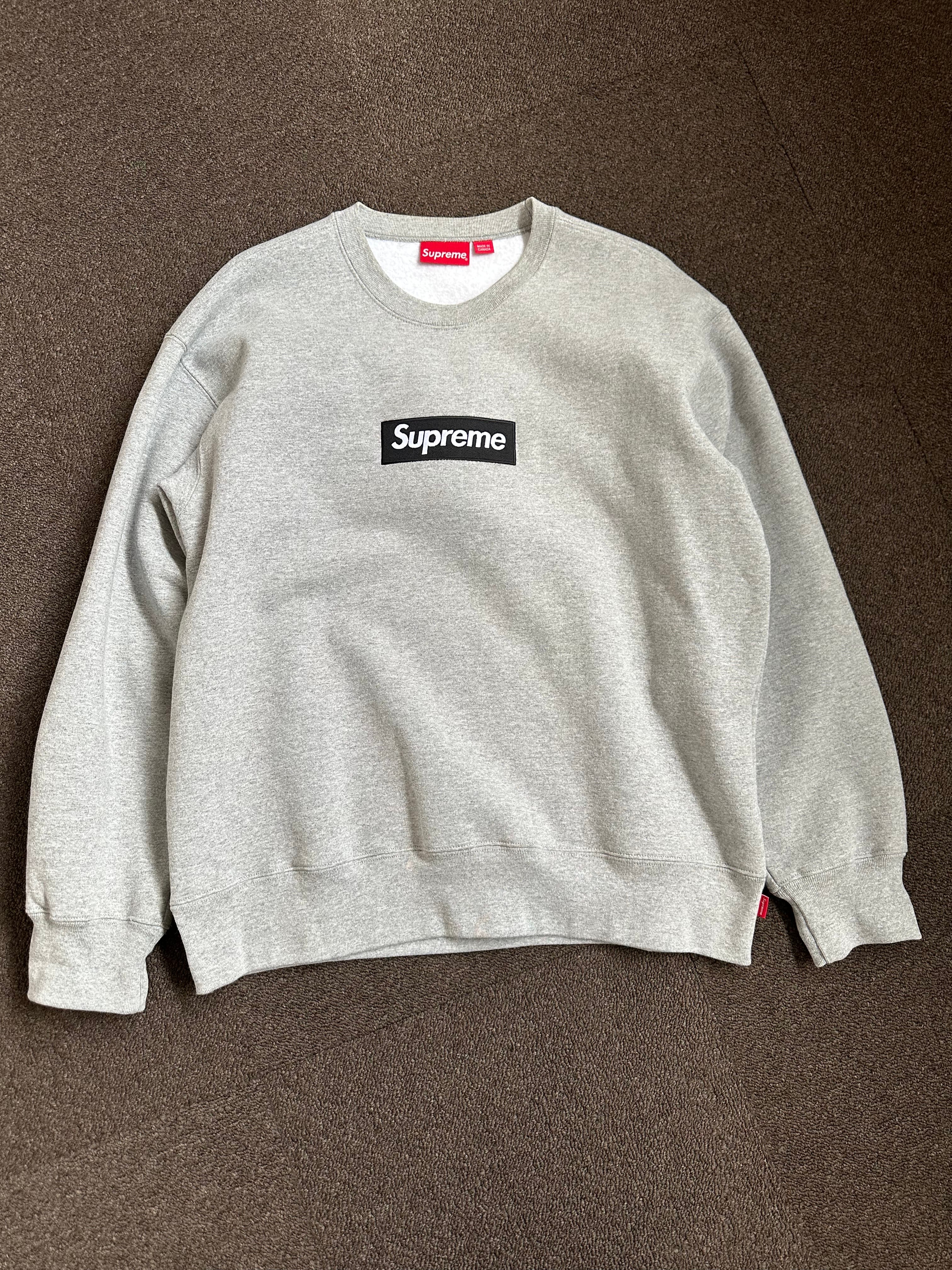 Supreme Box Logo Crewneck "Heather Grey" (22FW)