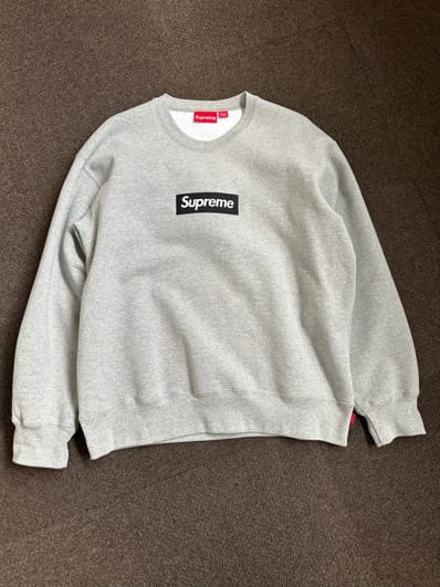 Supreme Box Logo Crewneck "Heather Grey" (22FW)