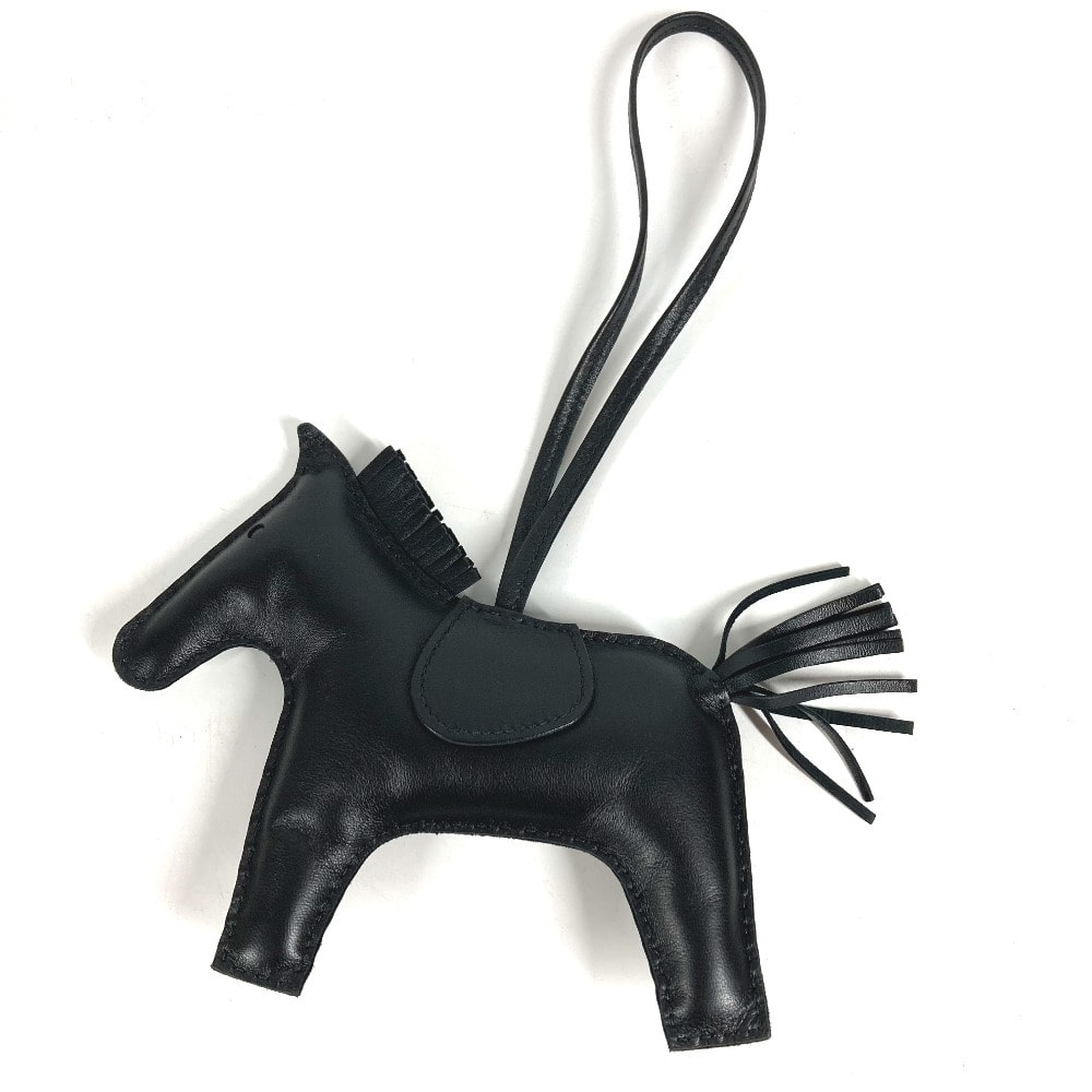 エルメス HERMES ロデオGM ロデオ GM 馬 シュバル ソーブラック バッグチャーム アクセサリー キーホルダー チャーム アニョーミロ ブラック 美品