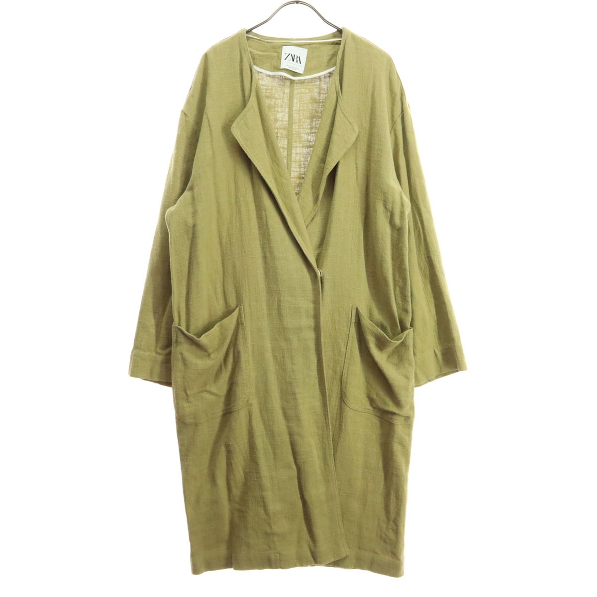 ZARA ザラ 長袖 薄手 ロングコート XS ベージュ系