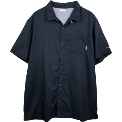 古着 コロンビア Columbia PFG OMNI-SHADE オムニシェイド オープンカラー リップストップ 半袖 フィッシングシャツ ボックスシャツ メンズXL相当/eaa658307