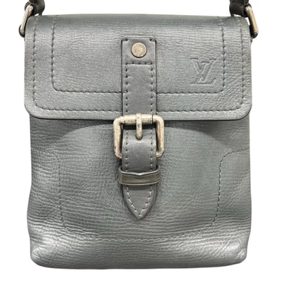 LOUIS VUITTON 希少 ルイヴィトン ユタライン ユマ バサルト ショルダーバッグ M97024 レザー RI4151 グレー クロスボディ ミニバッグ ポシェット Y2K ルイヴィトン LV Bランク 中古 鑑定済 ヴィトンバッグ