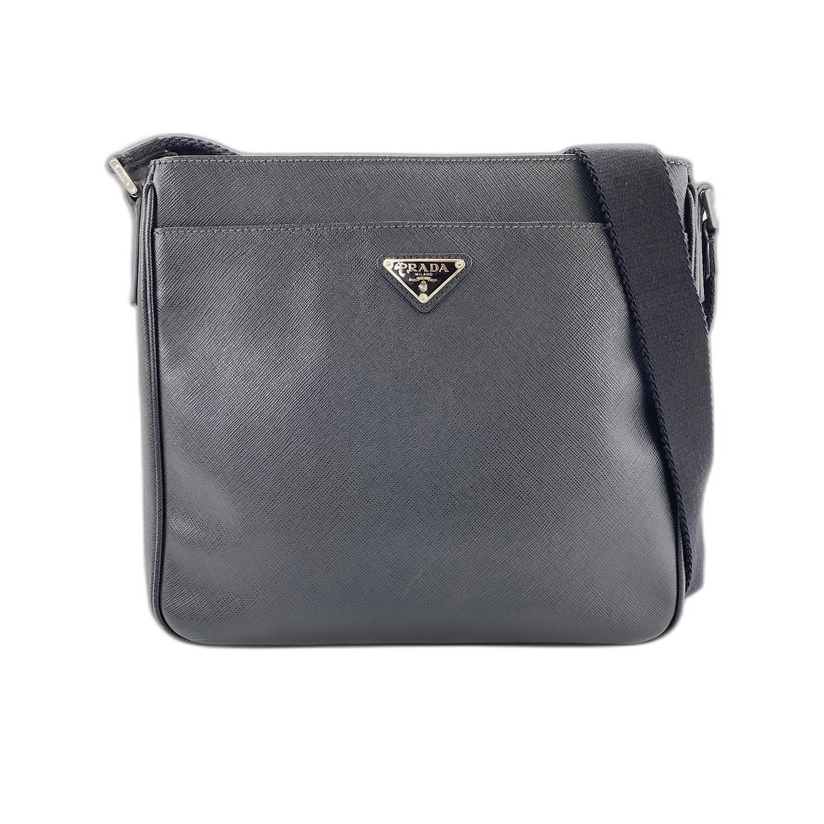 プラダ PRADA サフィアーノレザー ショルダーバッグ レザー【中古】