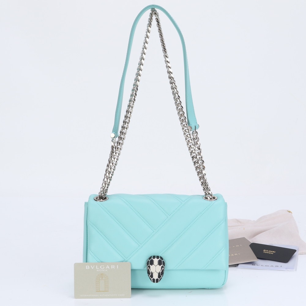 ■未使用 ブルガリ セルペンティカボション チェーンショルダーバッグ