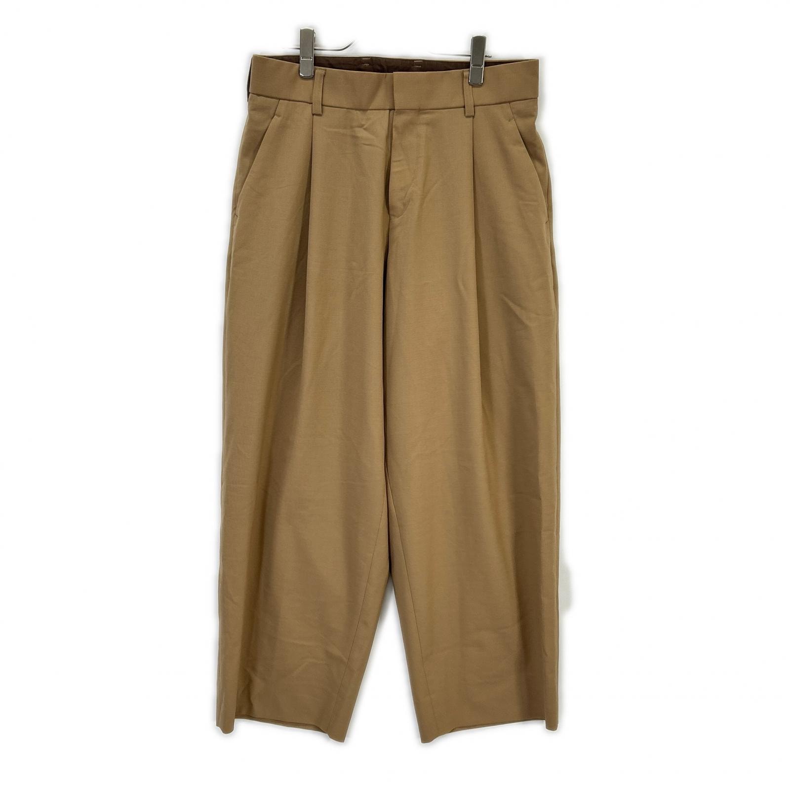 カラー 24SCM-P12110 24SS ベージュ ウール混 ストレッチトロピカルパンツ 1