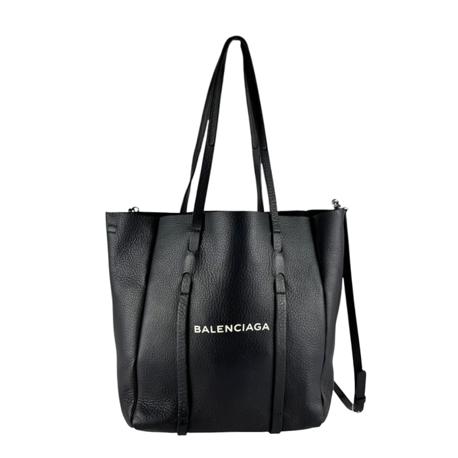 バレンシアガ BALENCIAGA ショルダーバッグ エブリデイ トート レザー ブラック レディース 489815【中古】 z10454