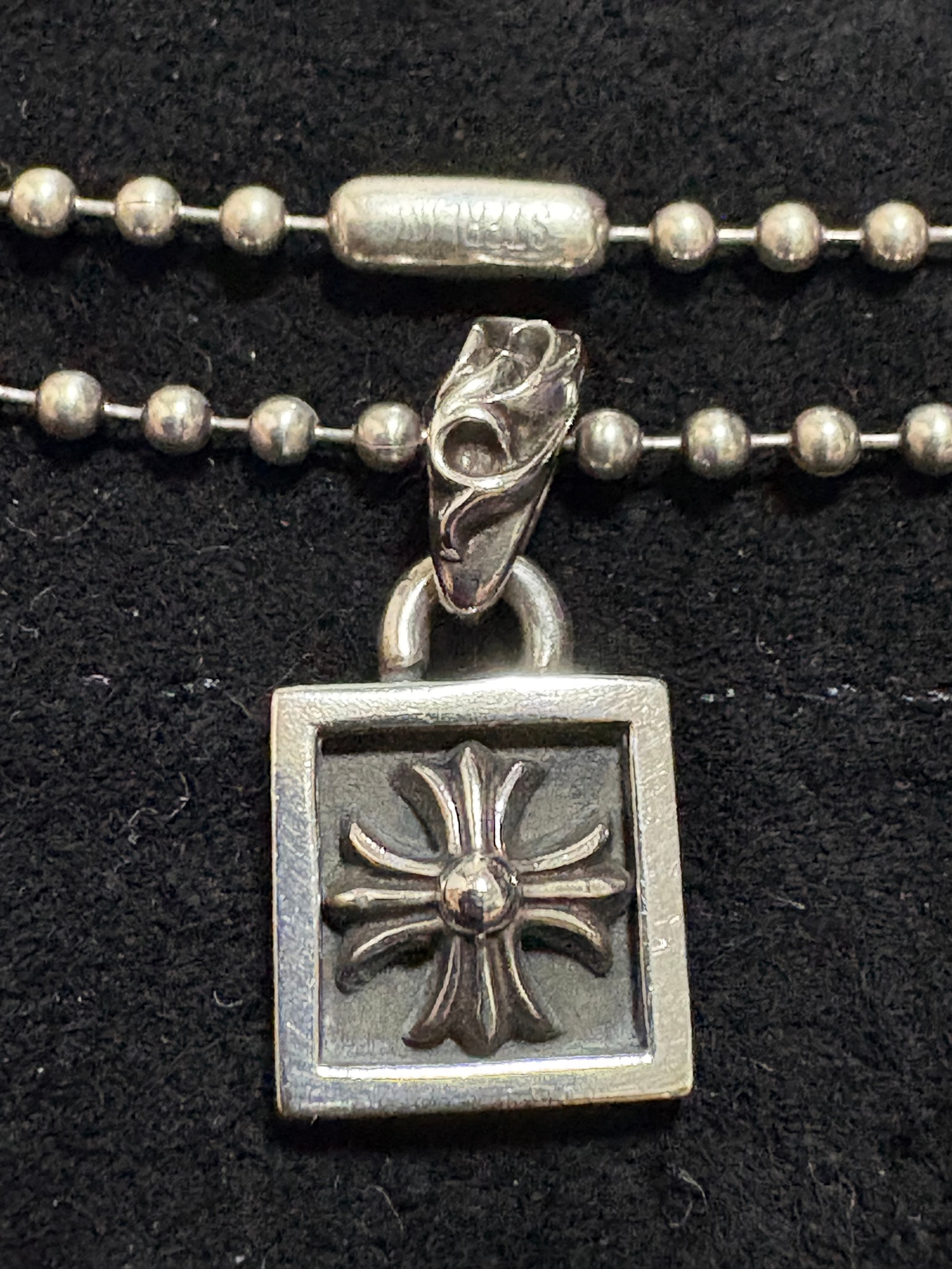 Chrome Hearts Framed CH Plus Charm "Silver"