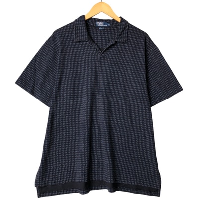 古着 ラルフローレン Ralph Lauren POLO by Ralph Lauren 総柄 オープンカラー 半袖 ポロシャツ メンズXL相当/eaa571017