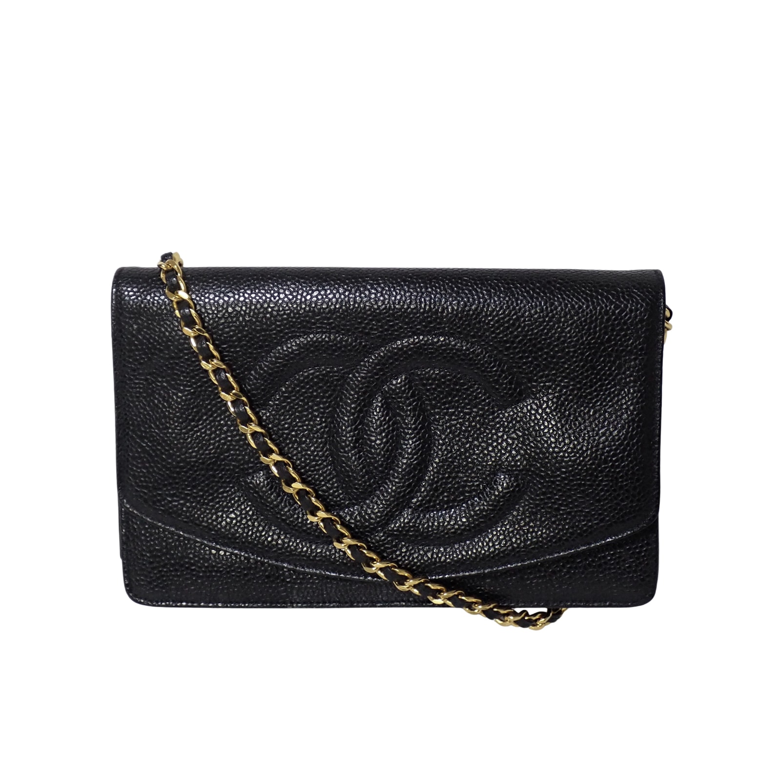 CHANEL シャネル  ココマーク チェーンウォレット  P16098  キャビアスキン ヴィンテージ  ブラック  レディース ショルダーバッグ