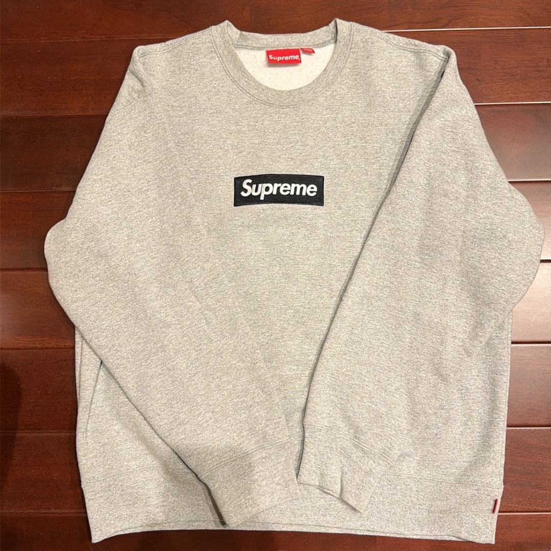 Supreme Box Logo Crewneck "Heather Grey" (22FW)
