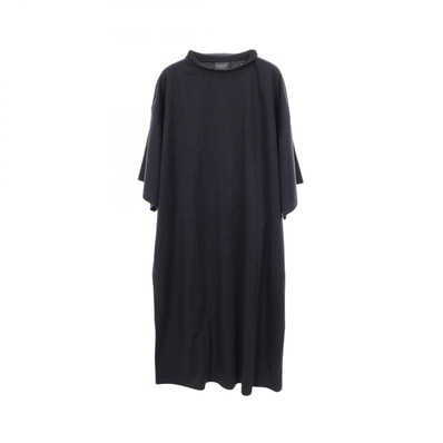 バレンシアガ BALENCIAGA モックネック Tシャツ ワンピース 衣料品 トップス キュプラ レディース ネイビー系 【中古】