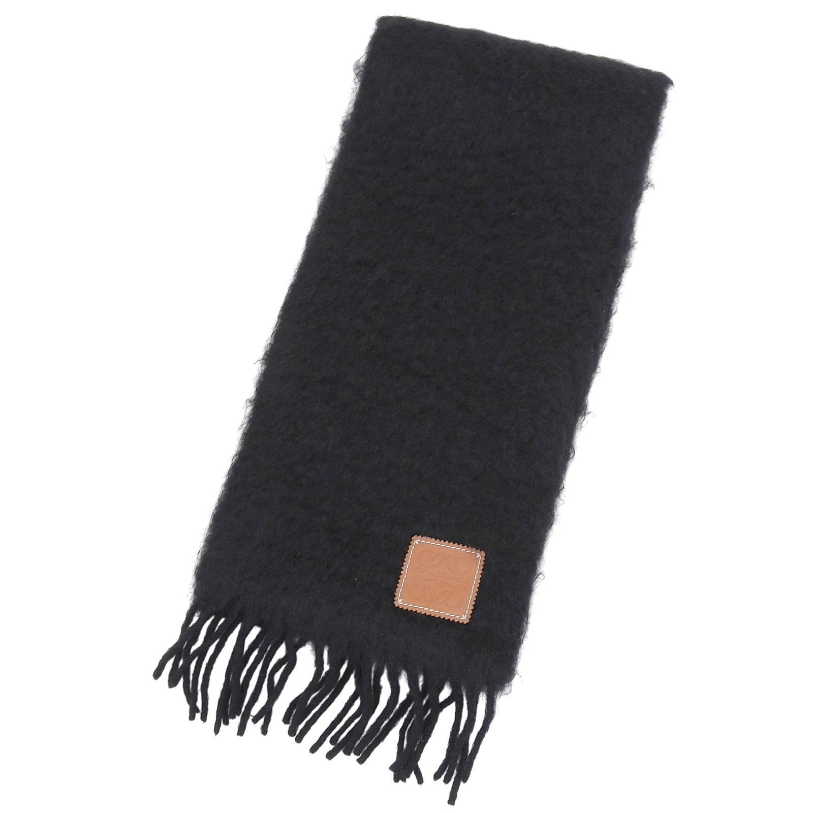 極美品 ロエベ マフラー ブラック レディース