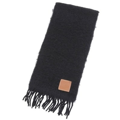 極美品 ロエベ マフラー ブラック レディース