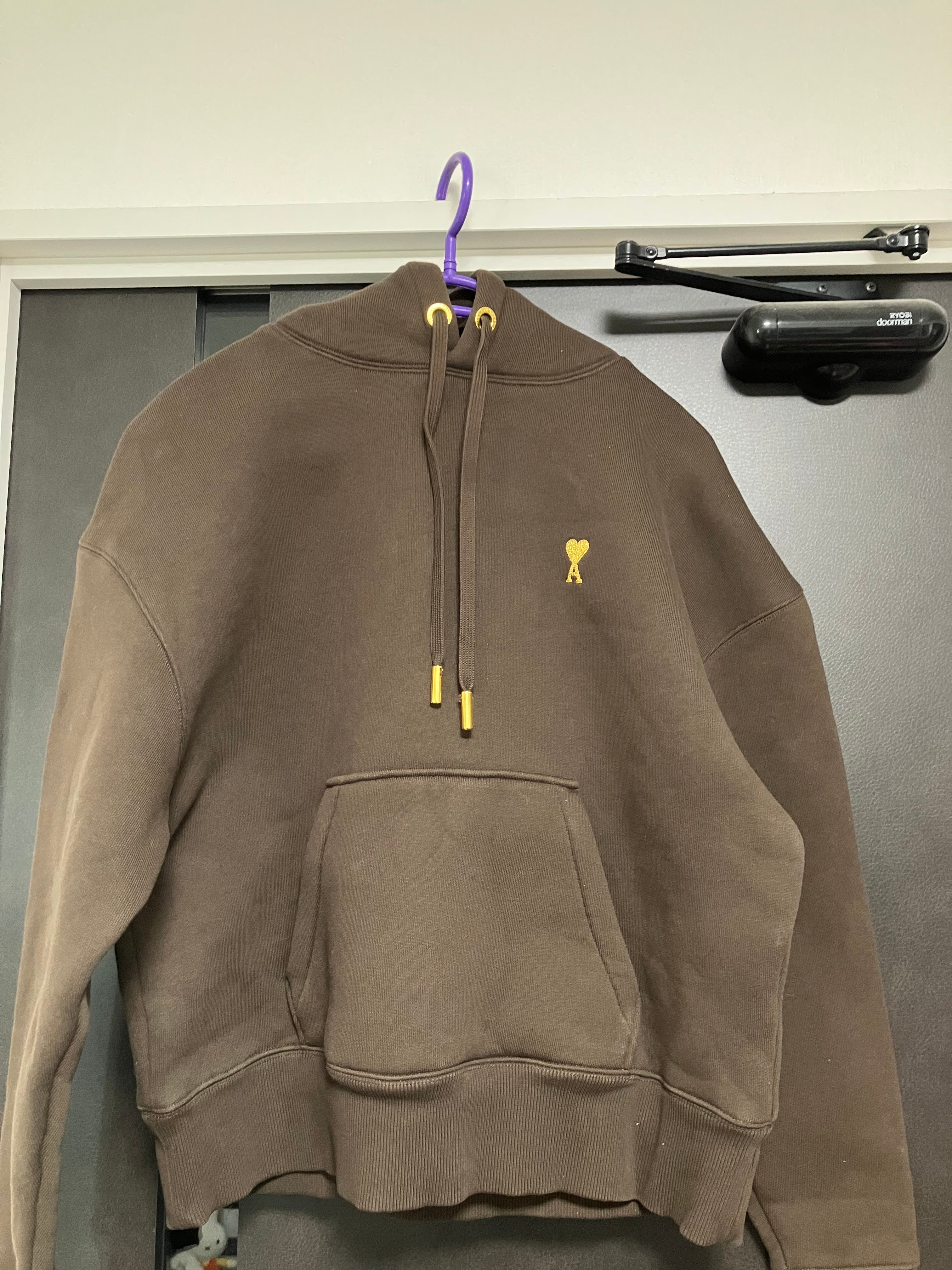 AMI PARIS Hoodie "Dark Coffee"