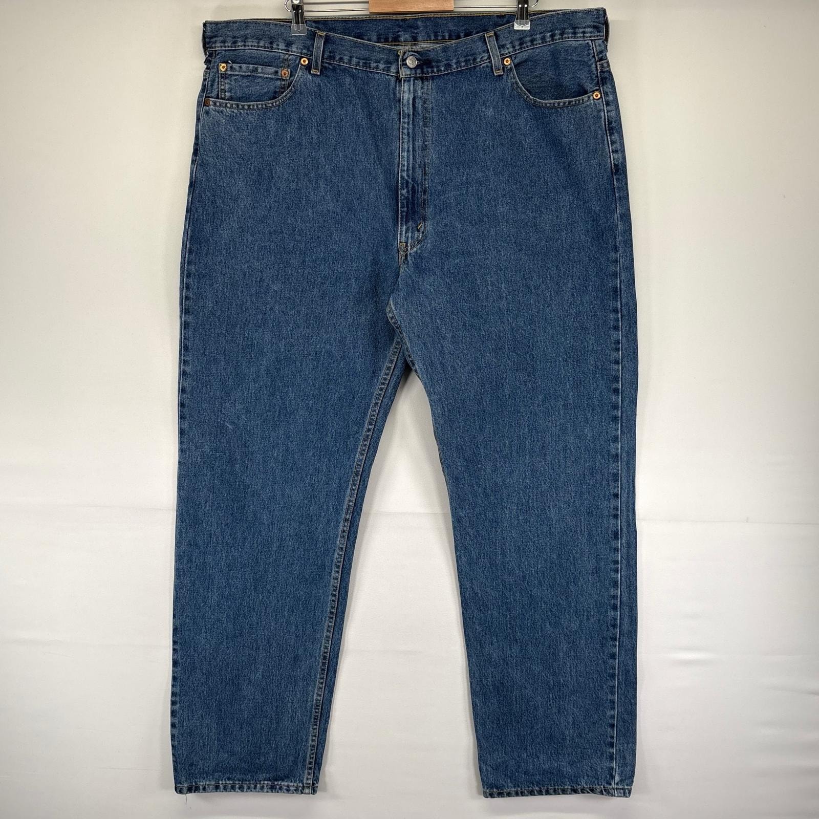 古着 リーバイス Levi's デニム パンツ 505 大きいサイズ ストレート ジーパン ジーンズ ジッパーフライ W48 L36  ブルー系 メンズ
