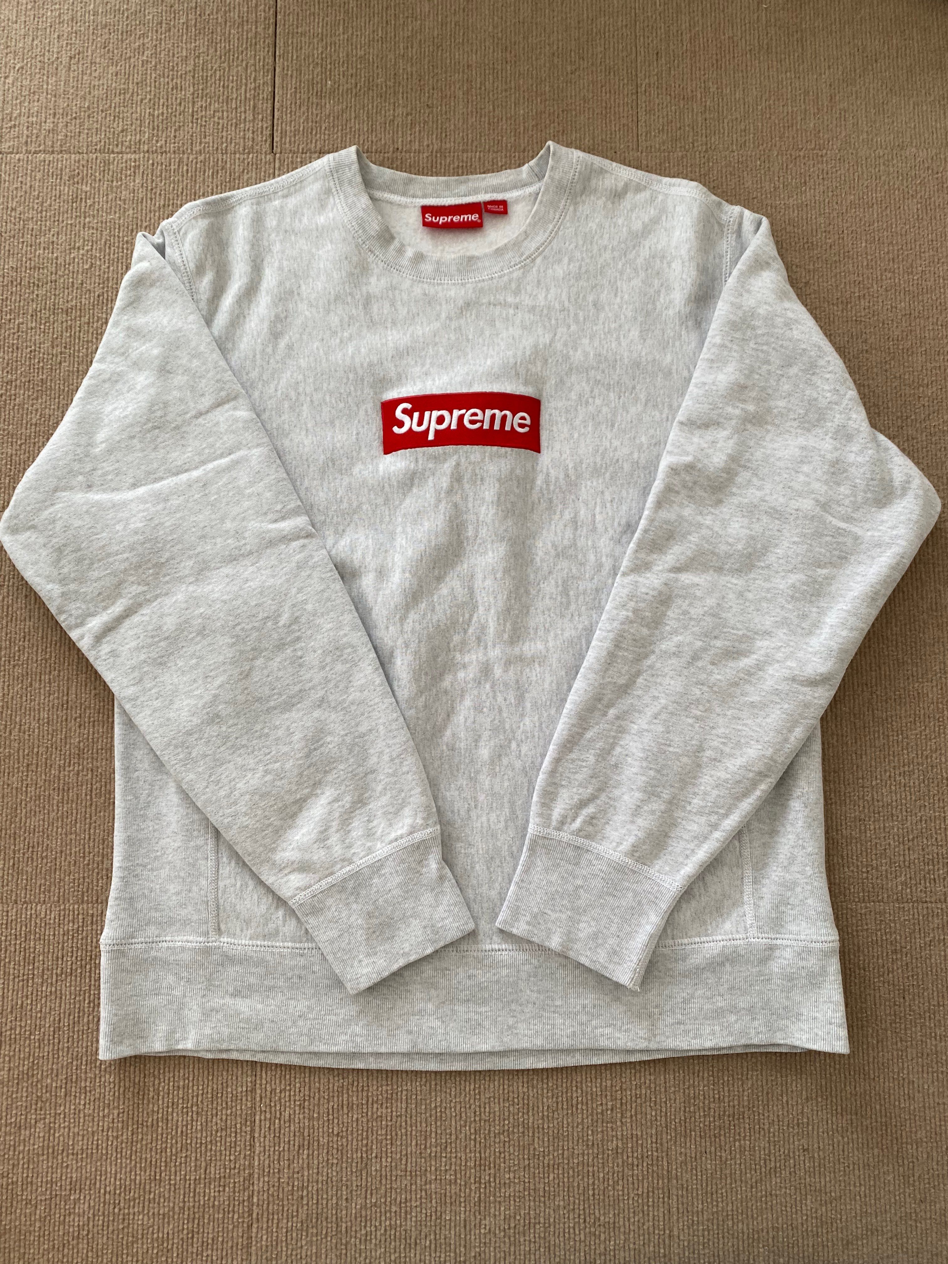 Supreme Box Logo Crewneck Sweatshirt "Ash Grey" (18FW)