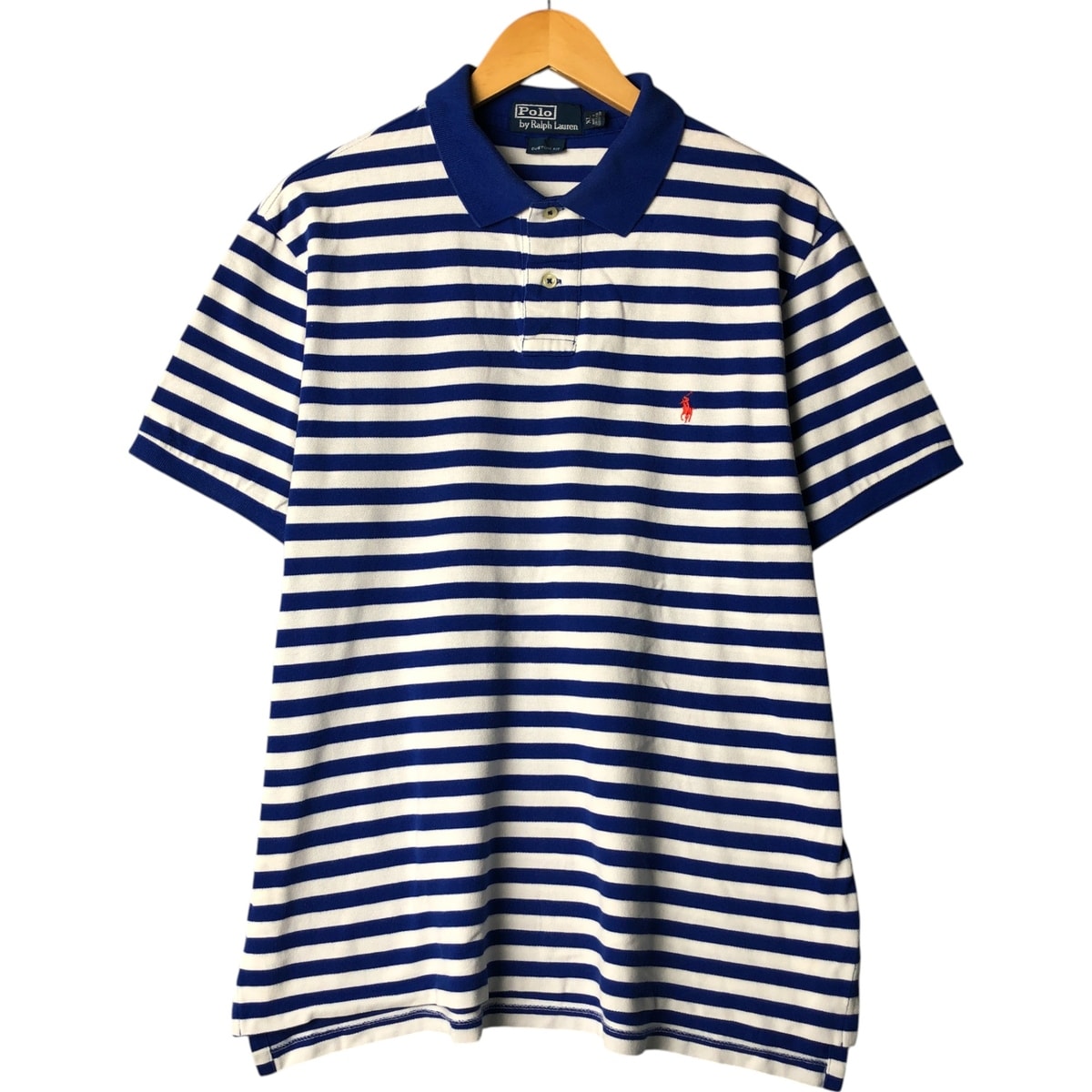古着 ラルフローレン Ralph Lauren POLO by Ralph Lauren CUSTOM FIT 半袖 ボーダー ポロシャツ メンズXL相当/eaa566796