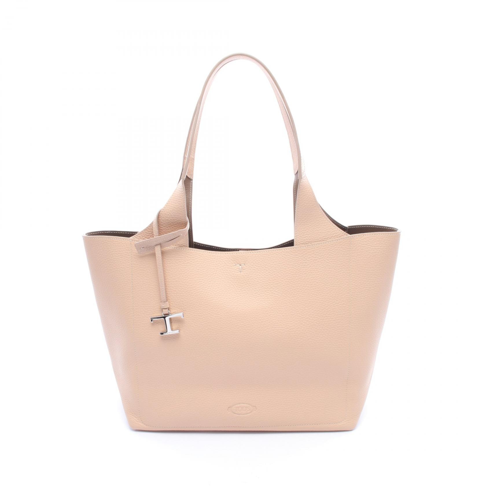 トッズ TOD'S APA SECOND MEDIA トートバッグ バッグ レザー レディース ベージュ系 【中古】