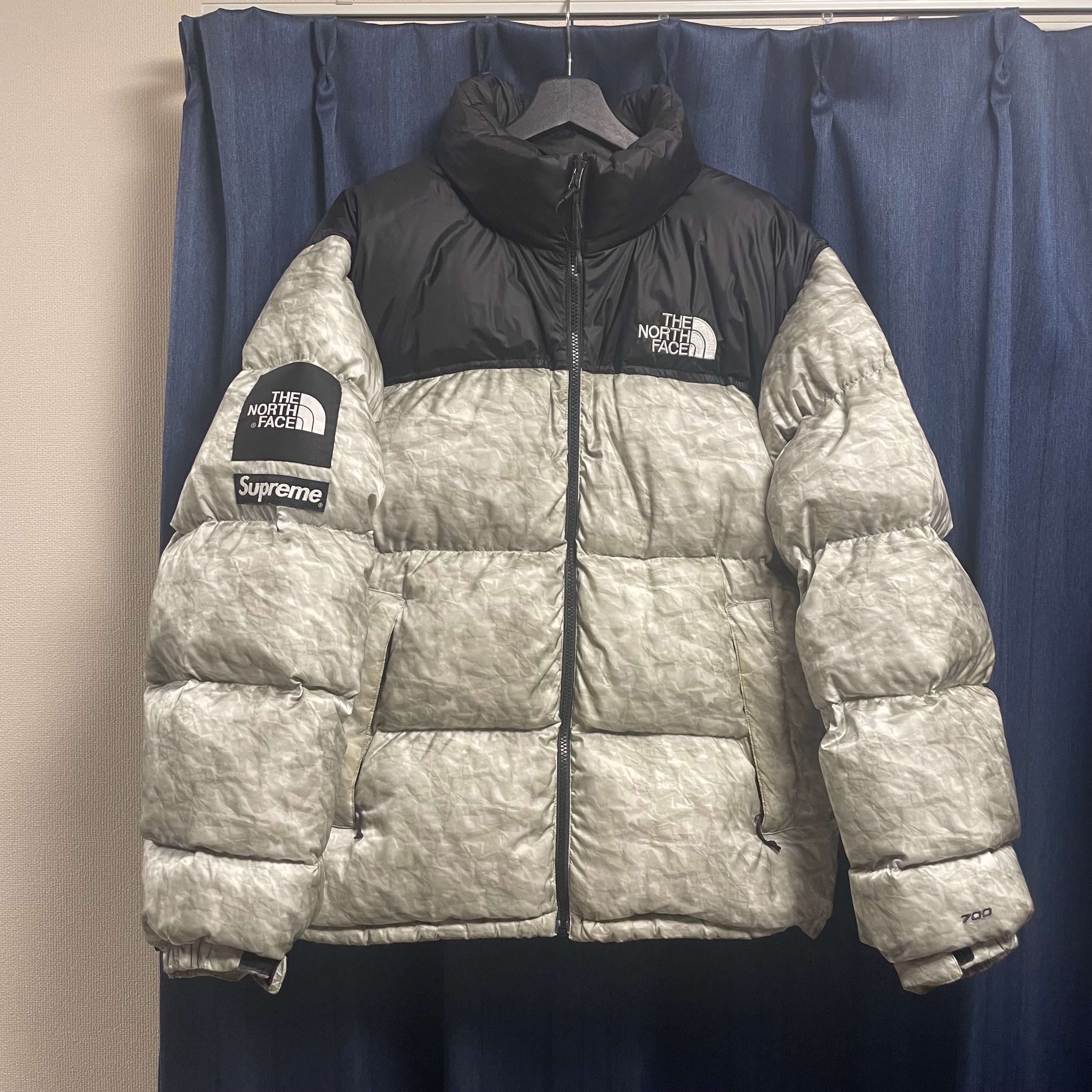 Supreme x The North Face Nuptse Jacket "White Paper Print"