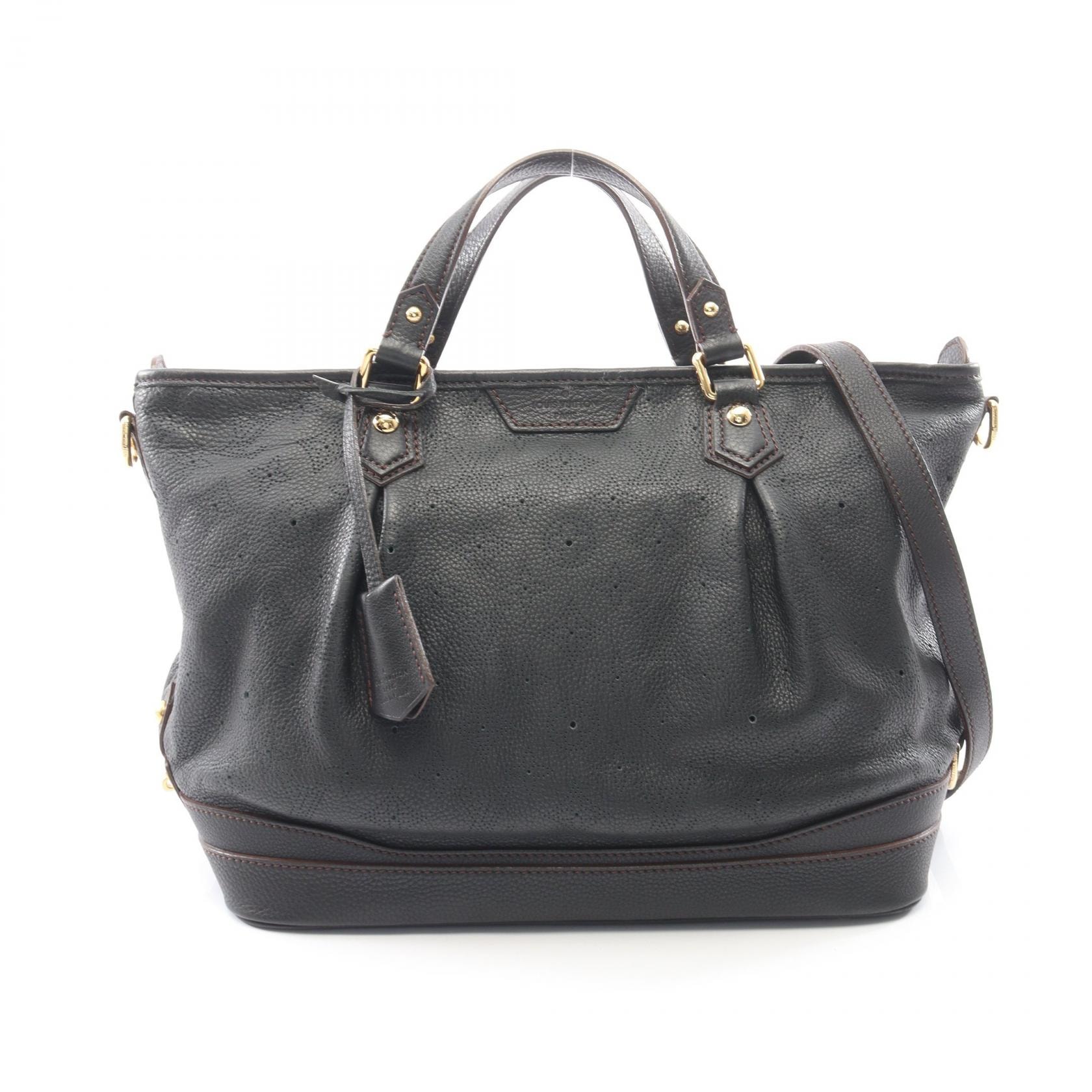 ルイ・ヴィトン LOUIS VUITTON ステラPM 2WAY ハンドバッグ バッグ レザー マヒナ ノワール レディース ブラック系 M93177 【中古】