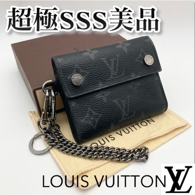 Louis Vuitton Monogram Eclipse Chain Compact Wallet