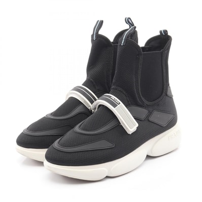 プラダ PRADA スニーカー 靴 ファブリック レディース ブラック系 【中古】
