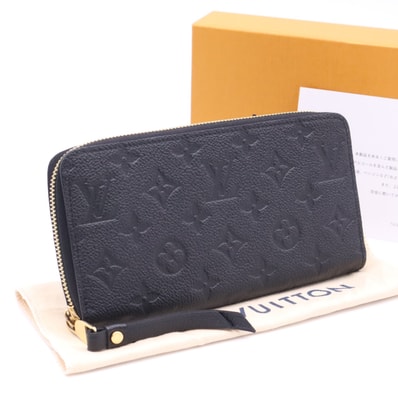 美品 LOUIS VUITTON ルイ・ヴィトン モノグラム アンプラント ジッピーウォレット ノワール M61864 長財布 ブラック レザー レディース