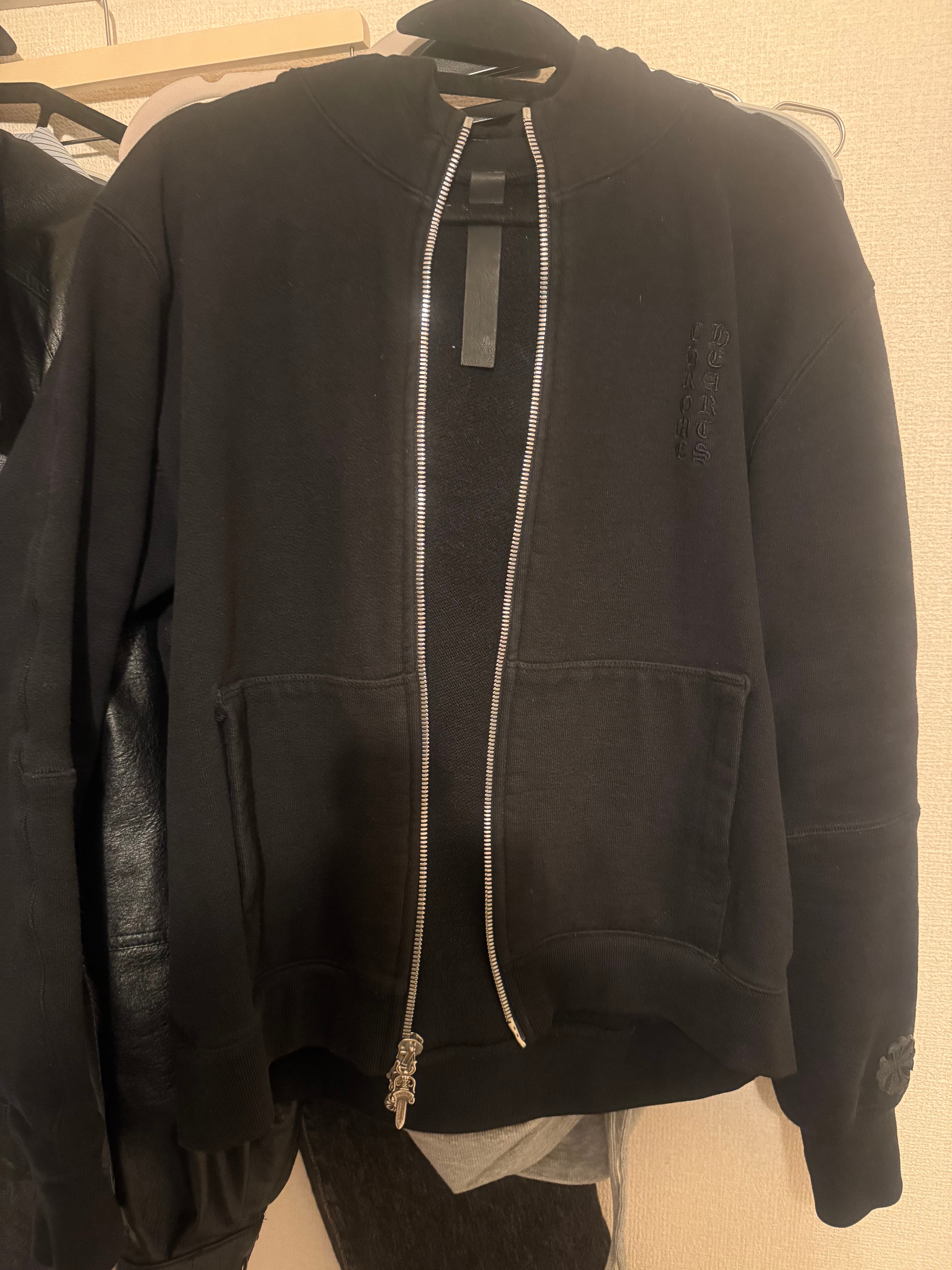Chrome Hearts Y Not CH Patch Tagger Zipper Top Zip-Up Hoodie "Black"