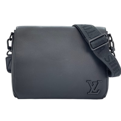 ヴィトン LV レザー テイクオフ・メッセンジャー ショルダーバッグ【中古】