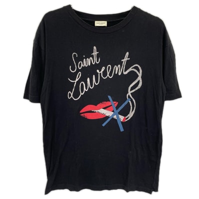 サンローランパリ 482676 17年製 ノースモーキング リップ Tシャツ XS