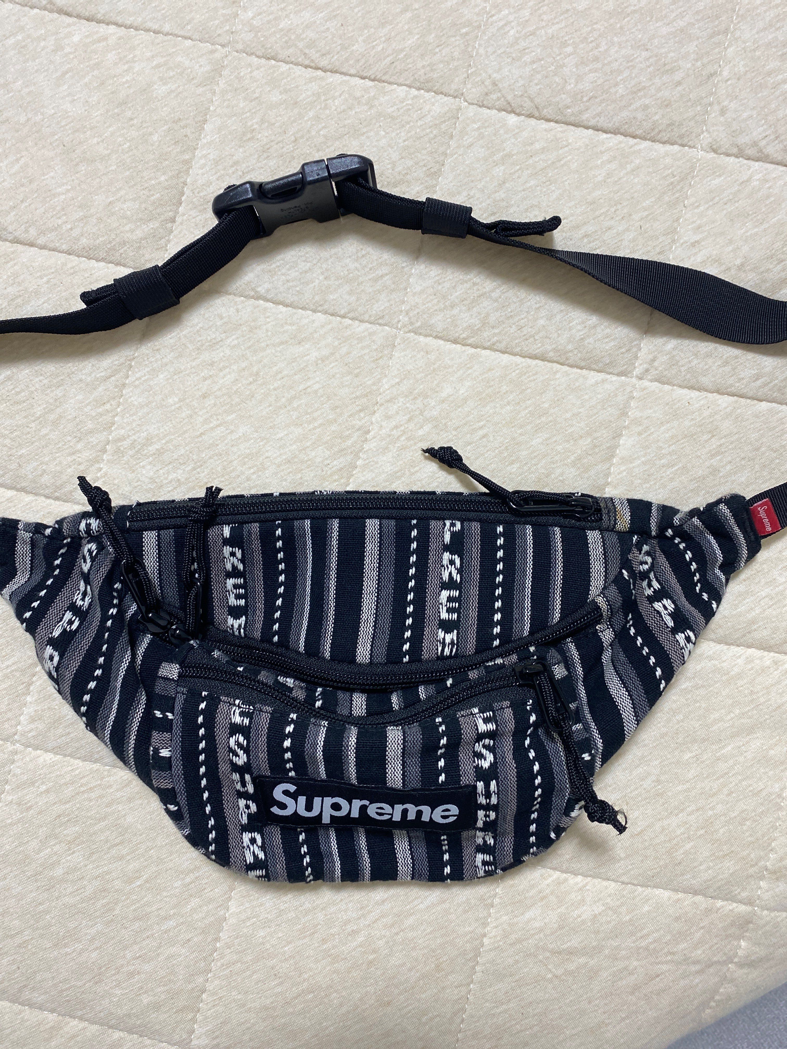 Supreme Woven Stripe Waist Bag 
