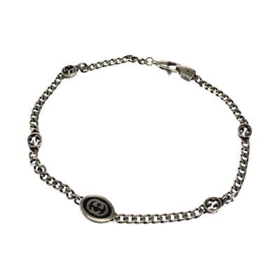 美品 GUCCI グッチ インターロッキングG シルバー シルバー925 ブレスレット 602556 【中古】