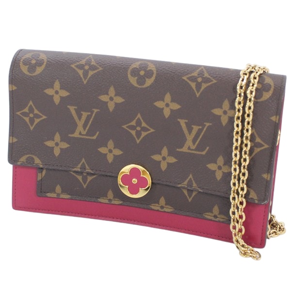 Louis Vuitton Flore Chain Wallet "Fuchsia"