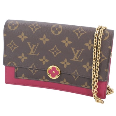 Louis Vuitton Flore Chain Wallet "Fuchsia"