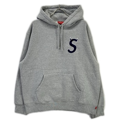 シュプリーム 22aw グレー S Logo Hooded Sweat L